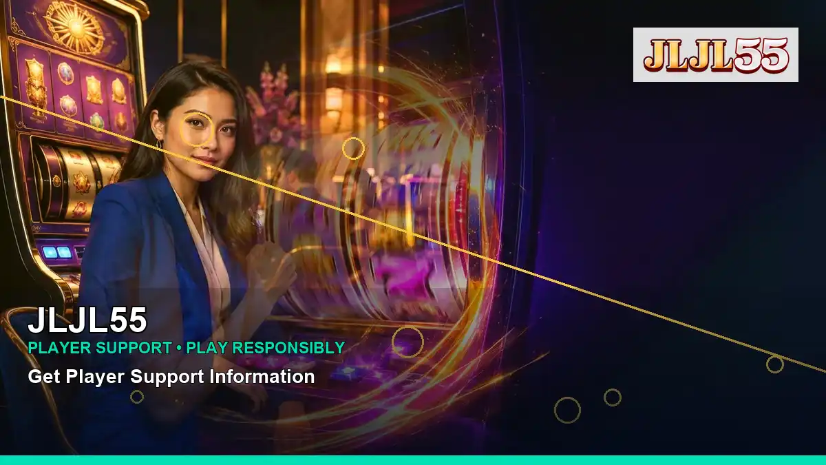 JLJL55 coins casino cashback rewards featuring an adult Filipina casino host with a left close-up composition
