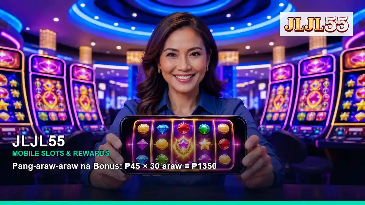 JLJL55 play mobile casino games featuring an adult Filipina casino host with a premium composition